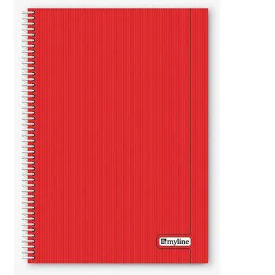 Myline Nova A4 P.P Kapak 96 Yaprak Çizgili Kırmızı Defter