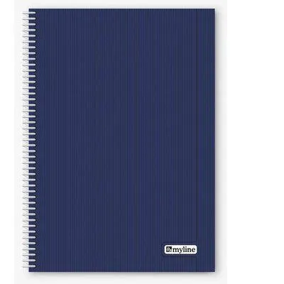 Myline Nova A4 P.P Kapak 96 Yaprak Kareli Lacivert Defter