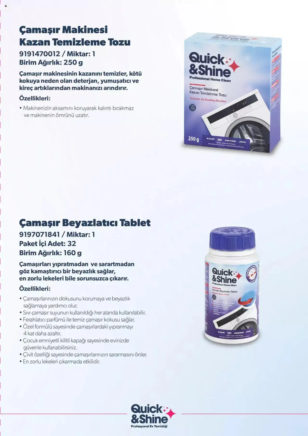 Katalog Arçelik Katalog - Quick & Shine Temizlik ve Bakım Ürünleri 1 Ocak - 31 Aralık 2023 - aktüel Sayfa 3