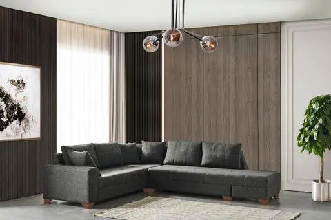 ESSE TİARA KETEN KÖŞE KOLTUK, ANTRASİT, SAĞ KÖŞE (ES3-329)