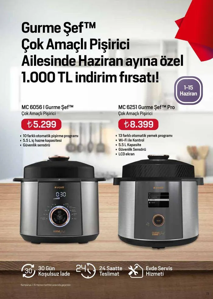 Katalog Arçelik Genel Kataloğu 1 Haziran - 15 Haziran 2024 - aktüel Sayfa 73