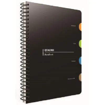 Gıpta Quadro Çizgili Spiralli PP Kapak Butik Defter