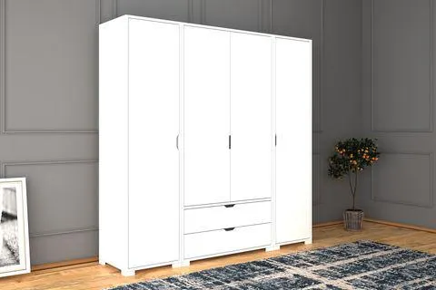 DURU GARDIROP, 4 KAPAKLI 2 ÇEKMECELİ (DM2-114)