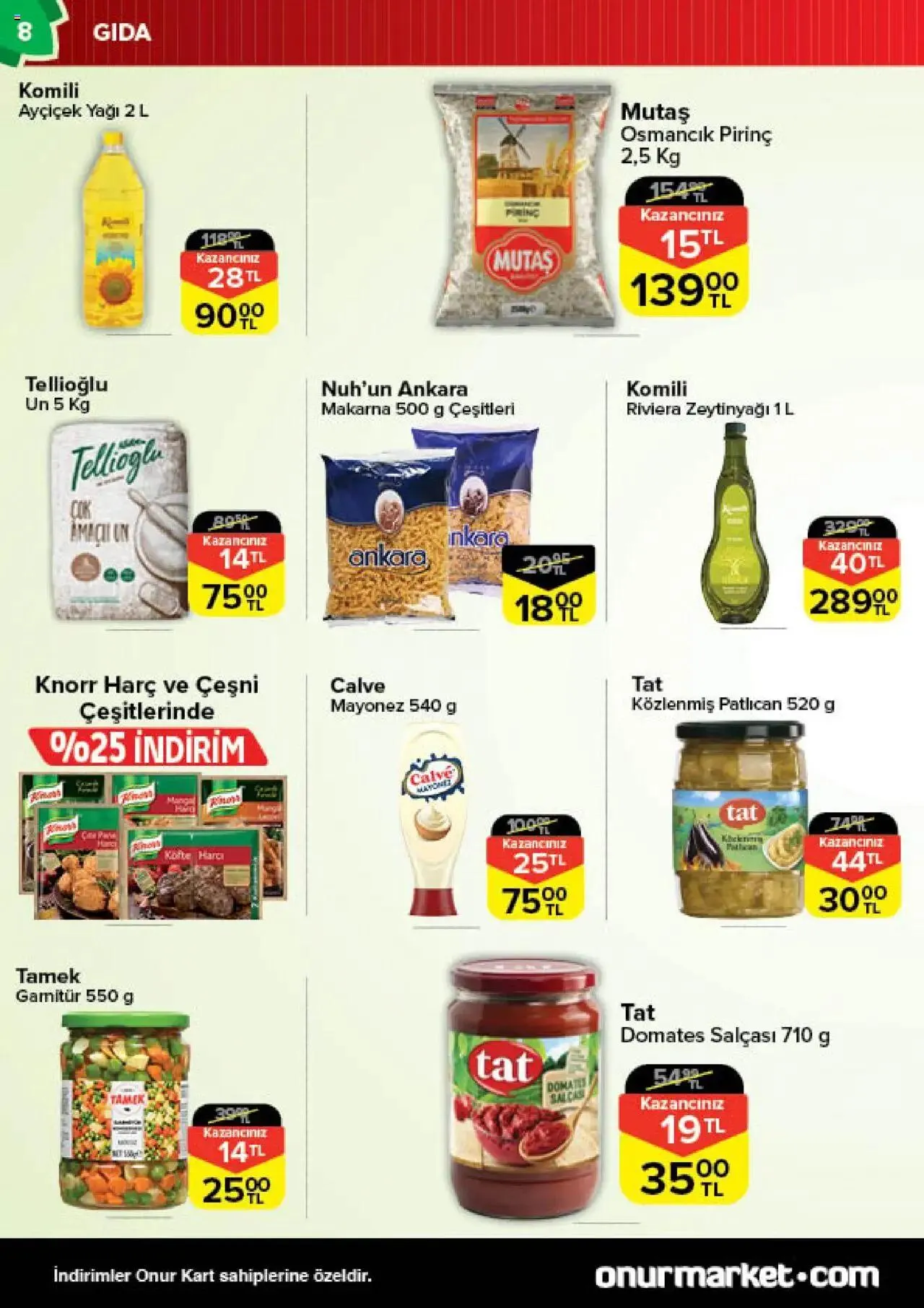 Katalog Onur Market Katalog Bursa 4 Temmuz - 17 Temmuz 2024 - aktüel Sayfa 8