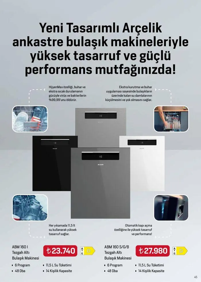 Katalog Arçelik Genel Kataloğu 1 Haziran - 15 Haziran 2024 - aktüel Sayfa 45