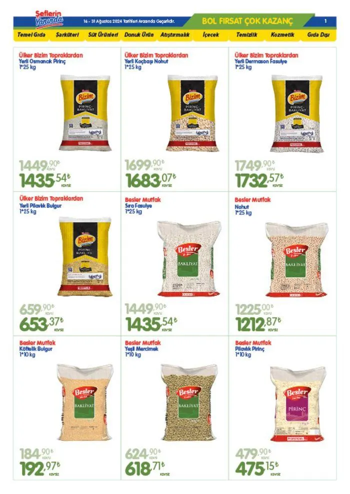 Katalog Bizim Toptan katalog 20 Ağustos - 3 Eylül 2024 - aktüel Sayfa 1
