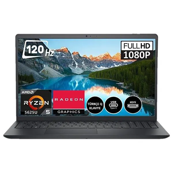 Inspiron 3525 AMD Ryzen 5 5500U 15.6" 16 GB RAM 256 GB SSD FHD W11 Home Notebook