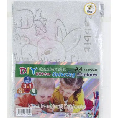 Lino Boyanabilir Simli Yapışkanlı 5li El İşi Kağıdı