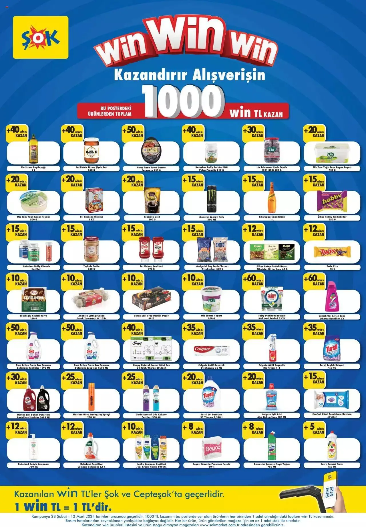Katalog Şok Market - Win Win Win 28 Şubat - 12 Mart 2024 - aktüel Sayfa 1