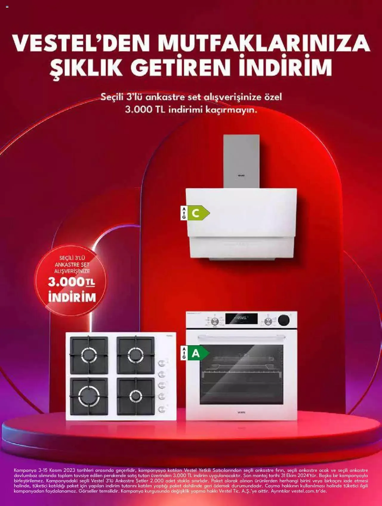 Katalog Vestel - Ankastre Ürünler 1 Kasım - 15 Kasım 2023 - aktüel Sayfa 2