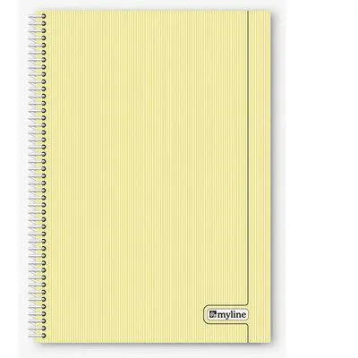 Myline Nova A4 P.P Kapak 96 Yaprak Çizgili Sarı Defter
