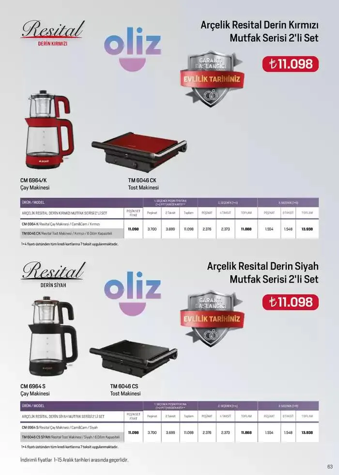 Katalog Tüm Kredi Kartlarına Peşin Fiyatına 7 Taksit Fırsatı 2 Aralık - 15 Aralık 2024 - aktüel Sayfa 61