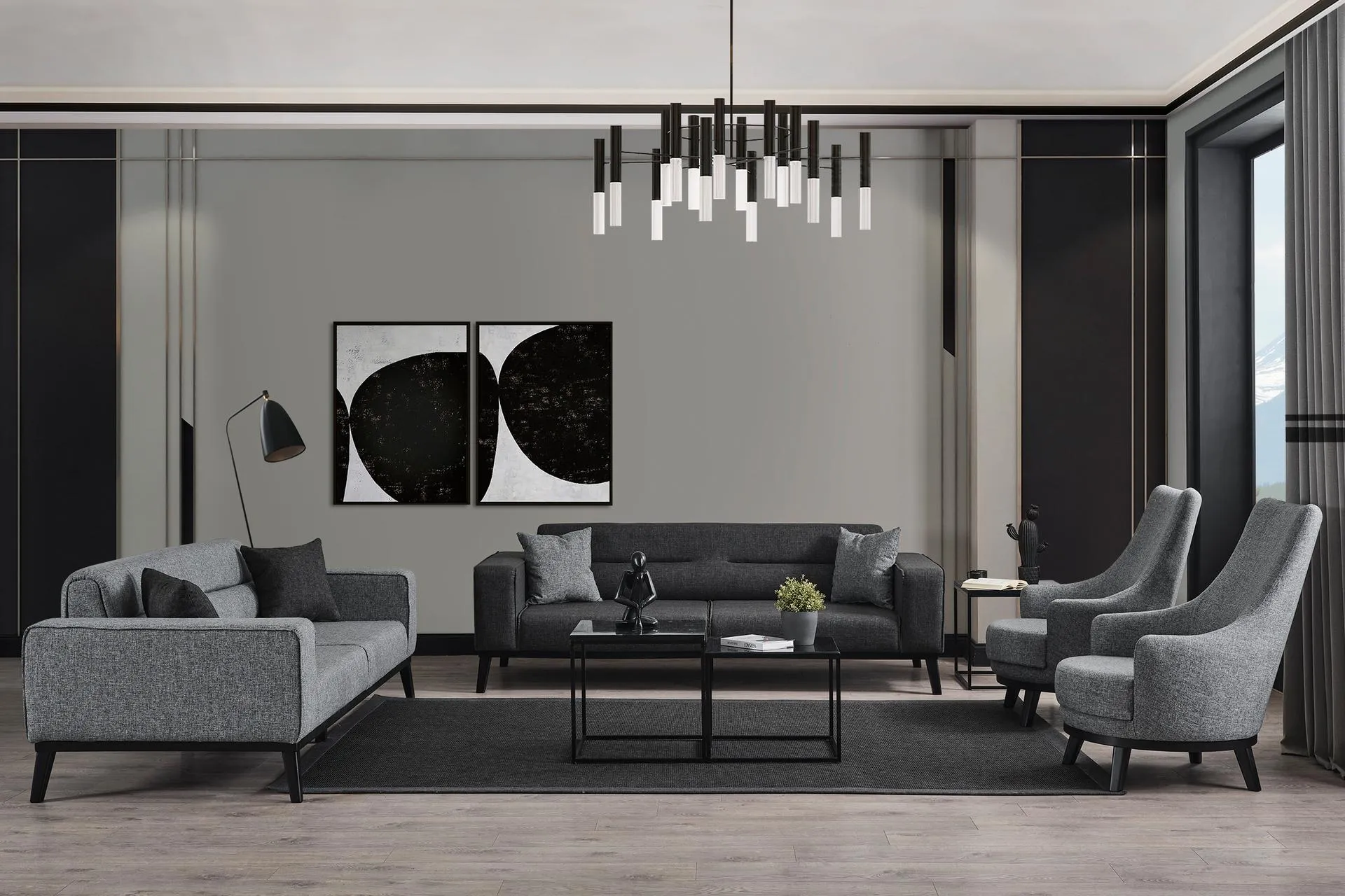 BARCELONA KOLTUK TAKIMI, GRİ (AU6-138)