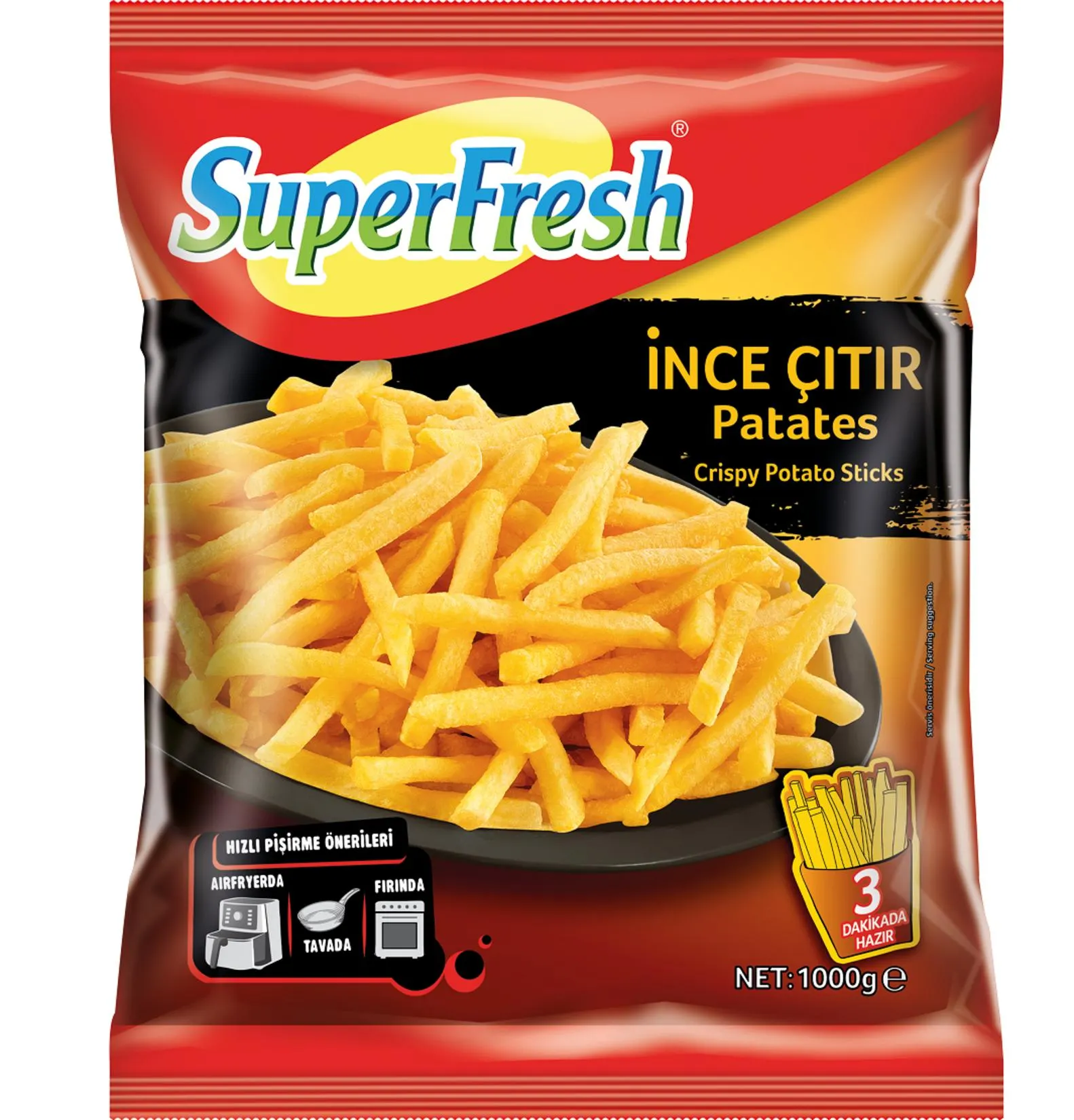 Superfresh Çıtır Çubuk Patates 1000 G