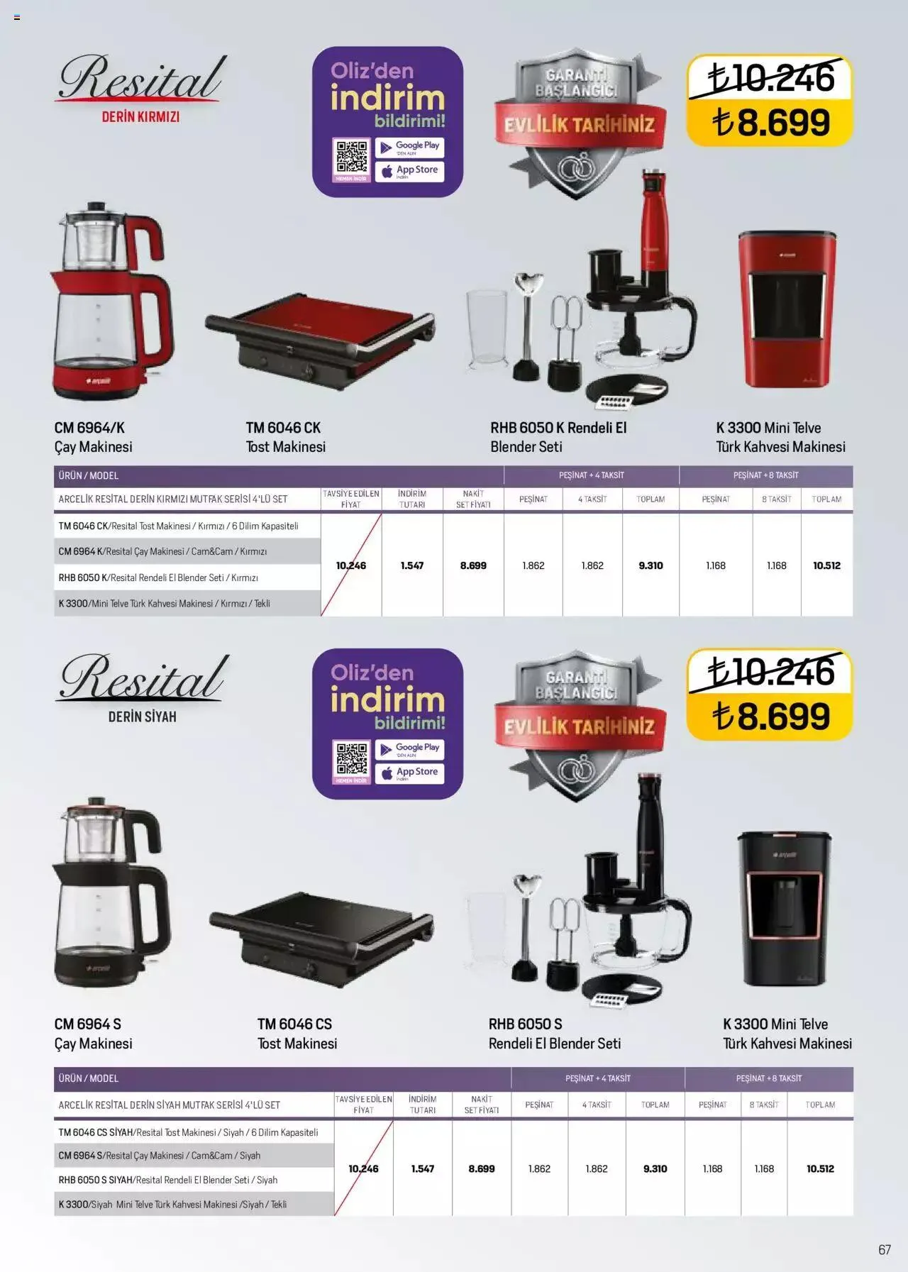 Katalog Arçelik Katalog 16 Ağustos - 31 Ağustos 2023 - aktüel Sayfa 67