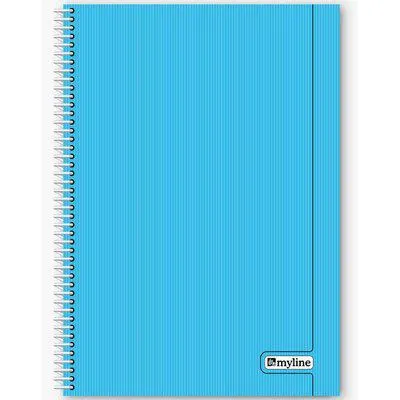 Myline Nova A4 Plastik Kapak 60 Yaprak Kareli Defter