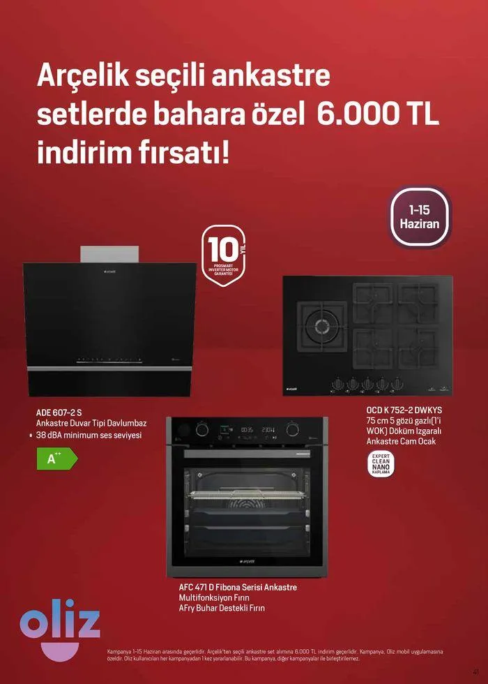 Katalog Arçelik Genel Kataloğu 1 Haziran - 15 Haziran 2024 - aktüel Sayfa 41