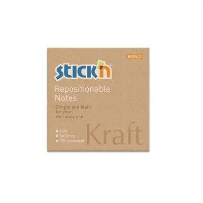 Hopax NotKğt. Stickn 76X76 Kraft Notes 100 Yp