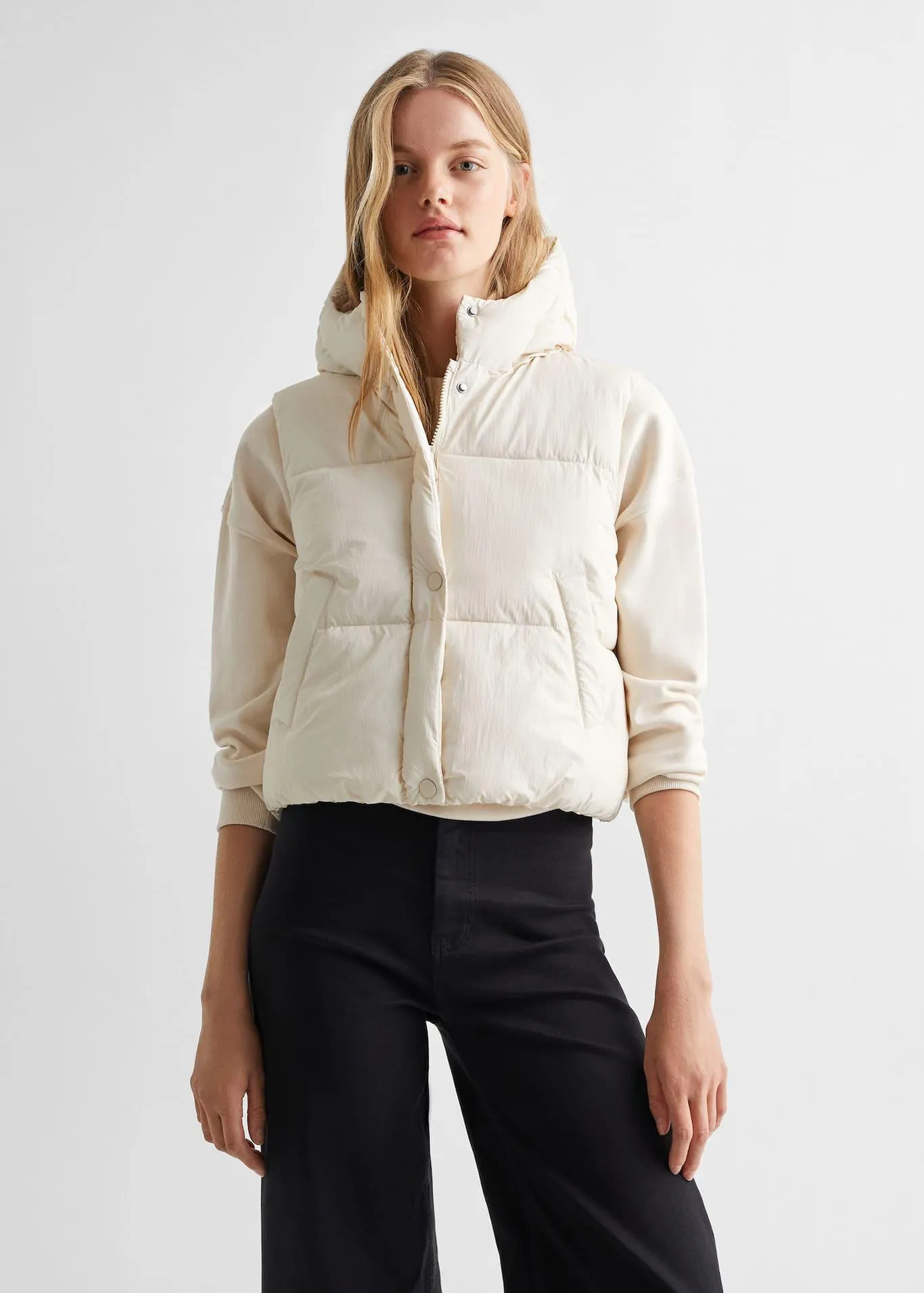 Kapüşonlu kapitone yelek