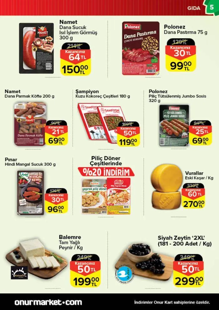 Katalog Onur Market Katalog 6 Haziran - 20 Haziran 2024 - aktüel Sayfa 5