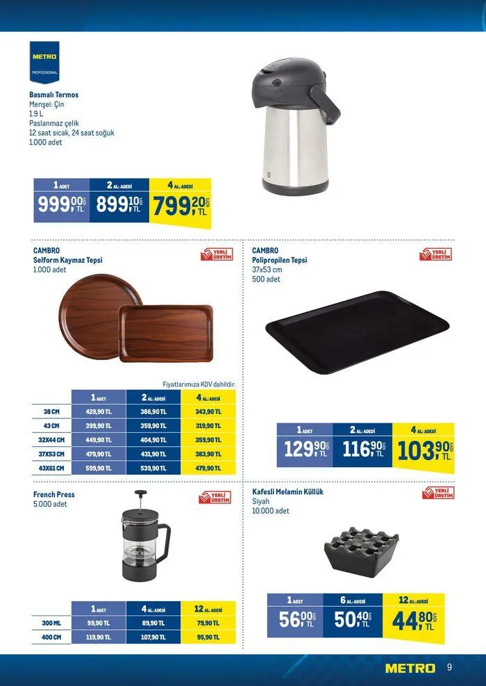 Katalog Horeca Sezona Hazırlık 15 Ağustos - 22 Ağustos 2024 - aktüel Sayfa 9