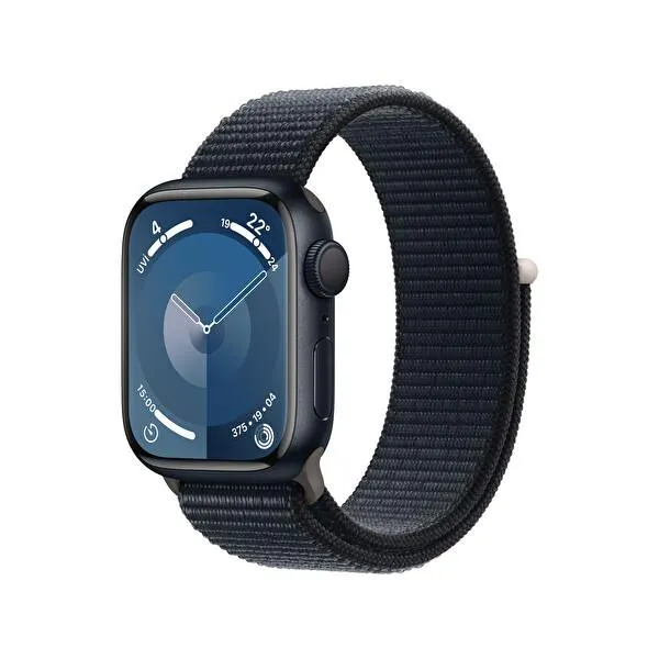Apple Watch Series 9 GPS 41mm Midnight Aluminium Case with Midnight Sport Band - S/M