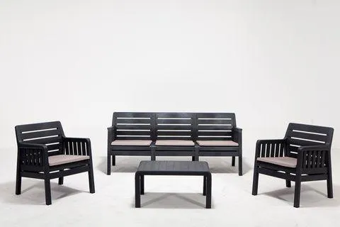 SANDALİE LARA BAHÇE BALKON TAKIMI, ANTRASİT (MO2-109)