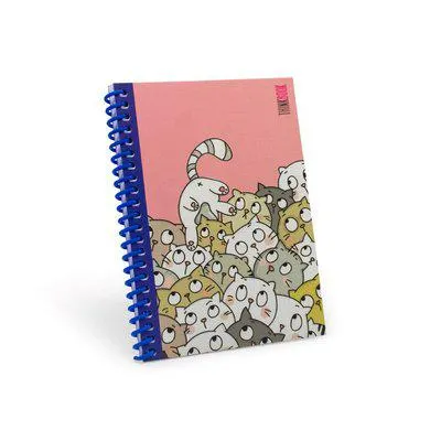 Thinkbook Spoiled Cats Not Defteri Renkli Spiralli Lacivert