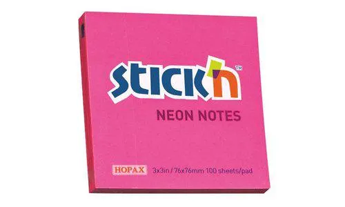 Hopax Not Kağıt Stickn Neon Pembe 100Yaprak