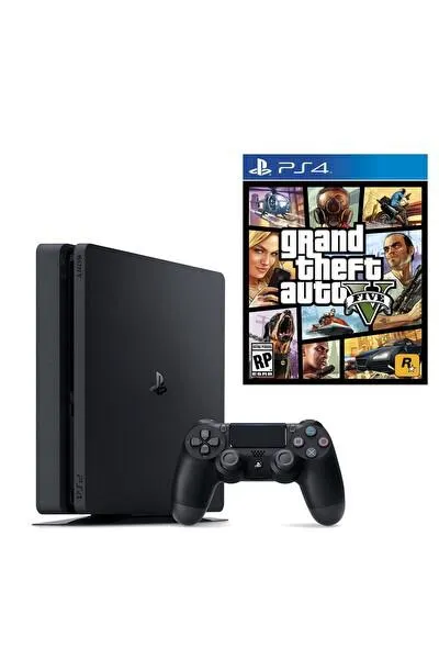 Playstation 4 Slim 500 GB Oyun Konsolu + GTA 5 PS4 Oyun (İthalatçı Garantili)