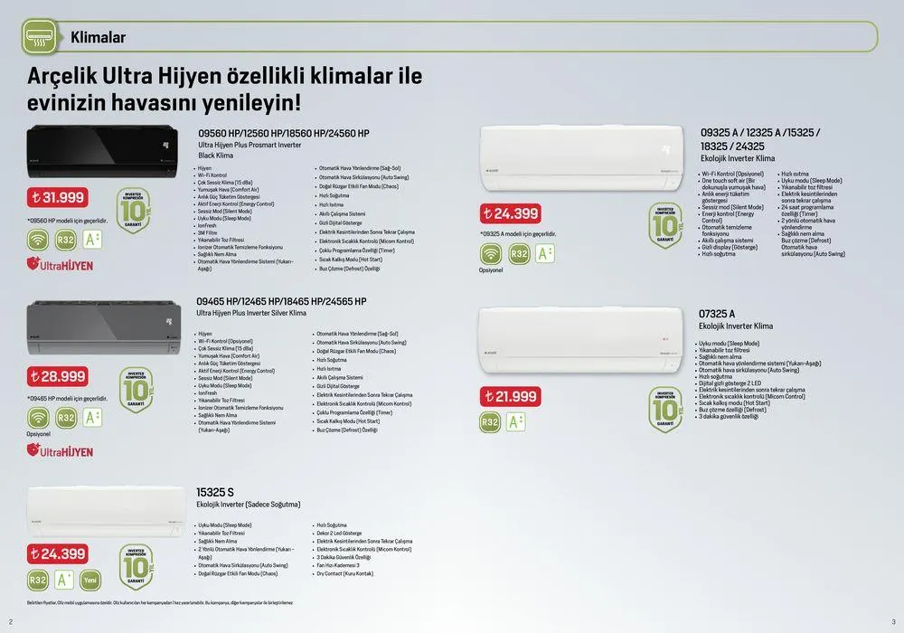 Katalog Arçelik İklimlendirme Kataloğu 1 Haziran - 15 Haziran 2024 - aktüel Sayfa 2