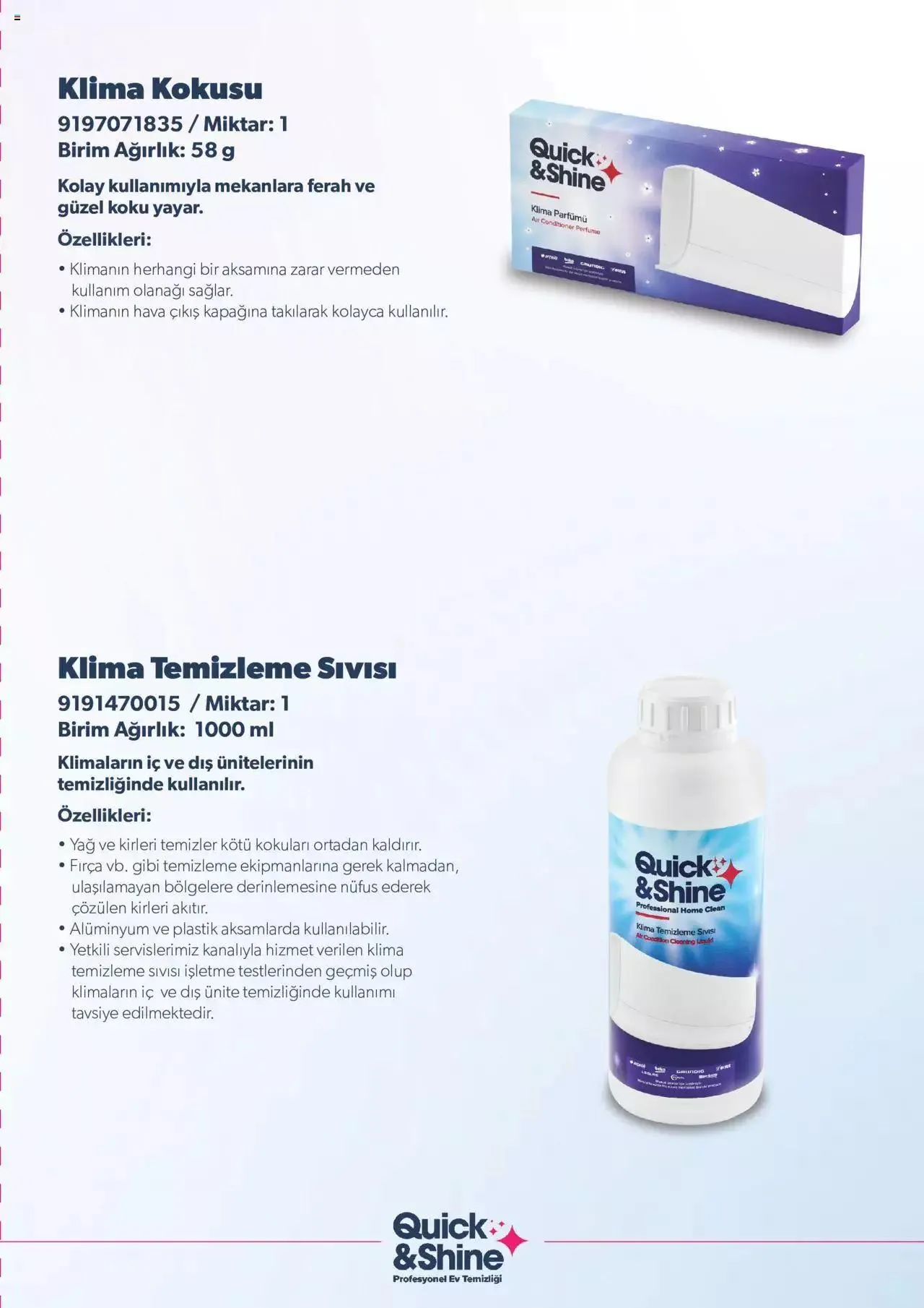 Katalog Arçelik Katalog - Quick & Shine Temizlik ve Bakım Ürünleri 1 Ocak - 31 Aralık 2023 - aktüel Sayfa 9