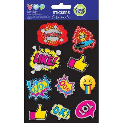 Crea Lol Efekt Çıkartma Siyah 1320