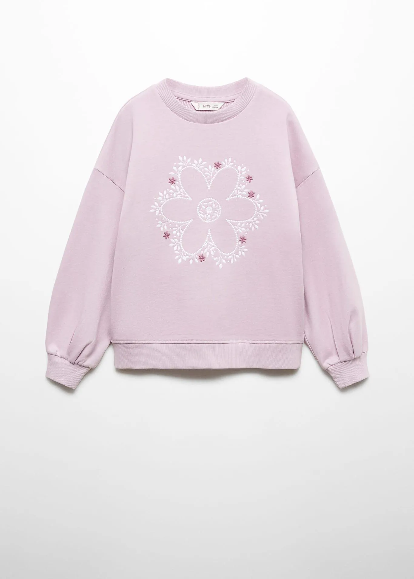 Desenli pamuklu sweatshirt