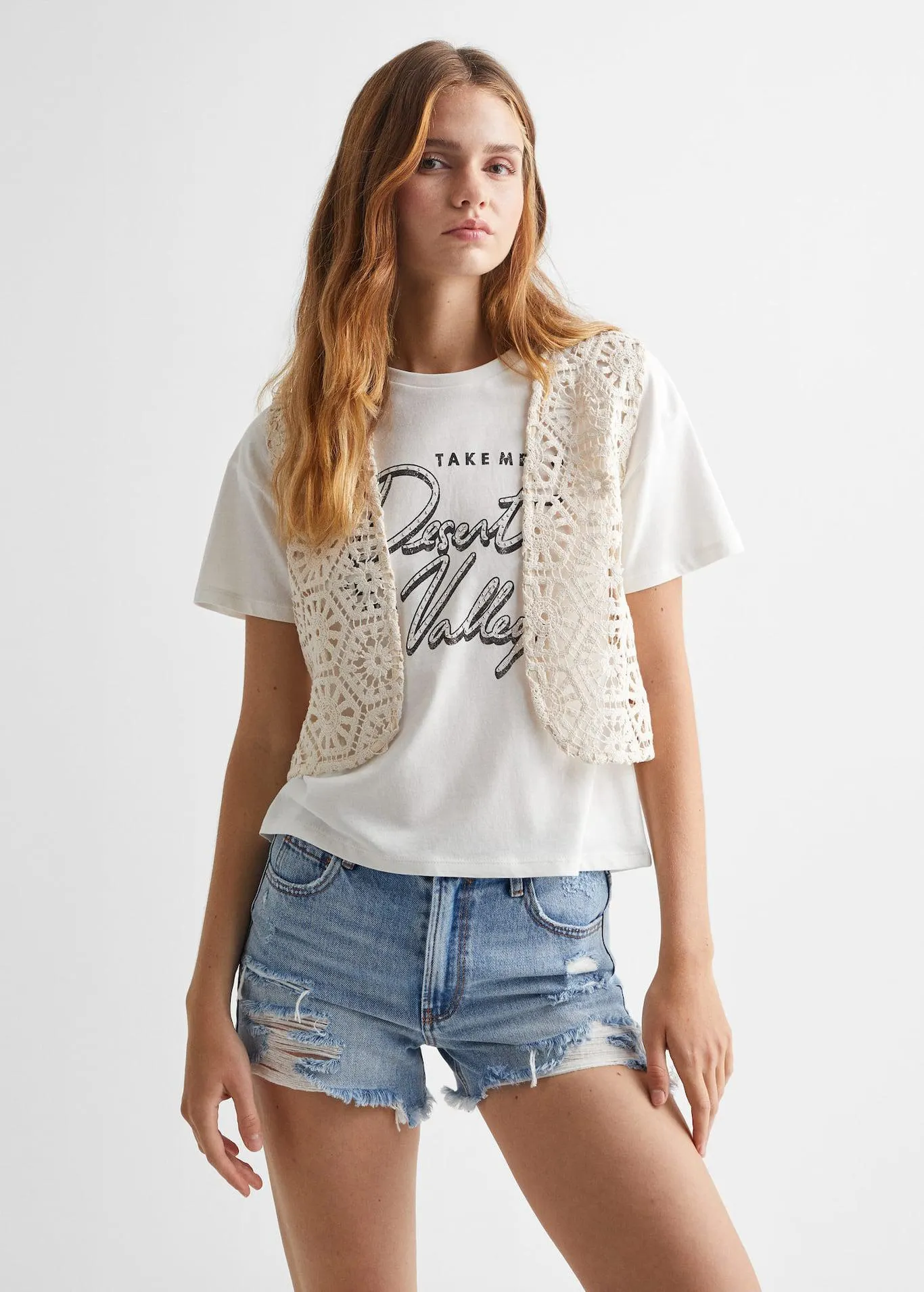 İşlemeli koton yelek