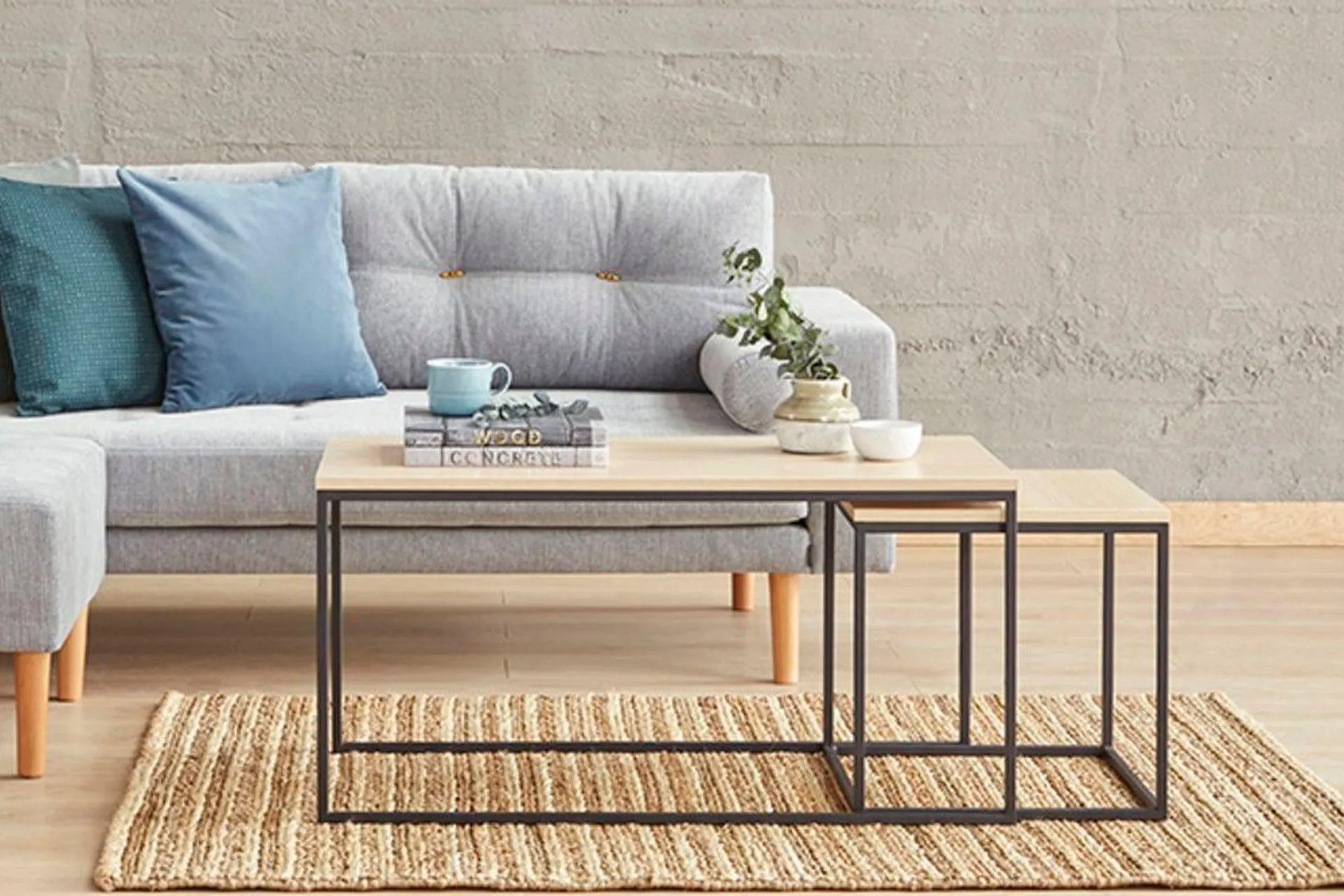 Bono Orta Sehpa Takımı, Meşe