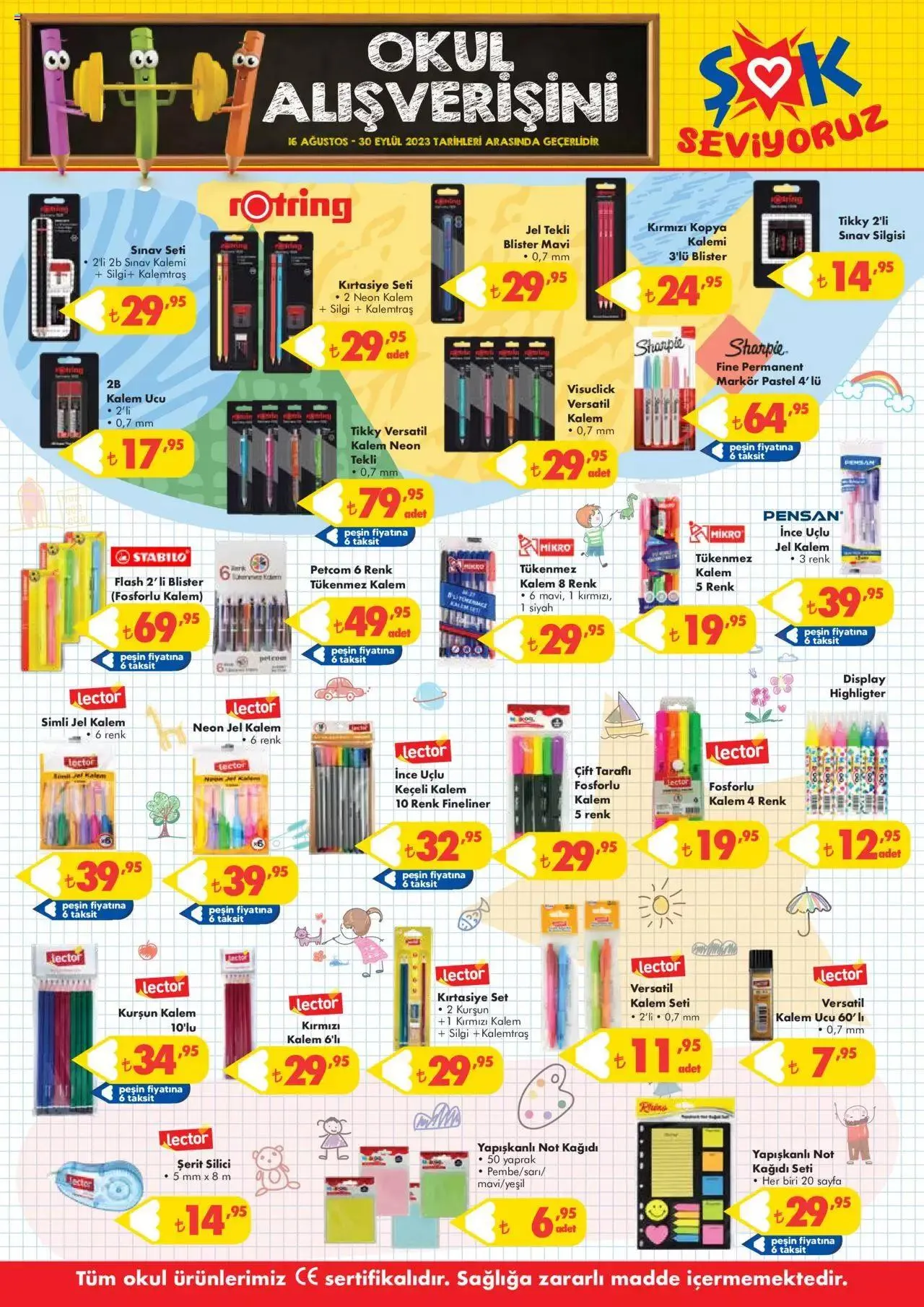 Katalog Şok Market Katalog - okul alışverişi 16 Ağustos - 30 Eylül 2023 - aktüel Sayfa 3