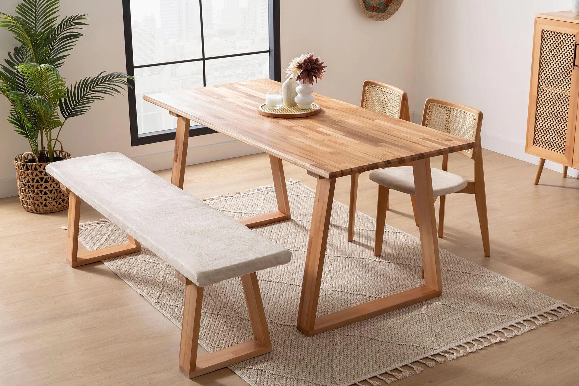 Zeus Kayın Yemek Masası, 175X80