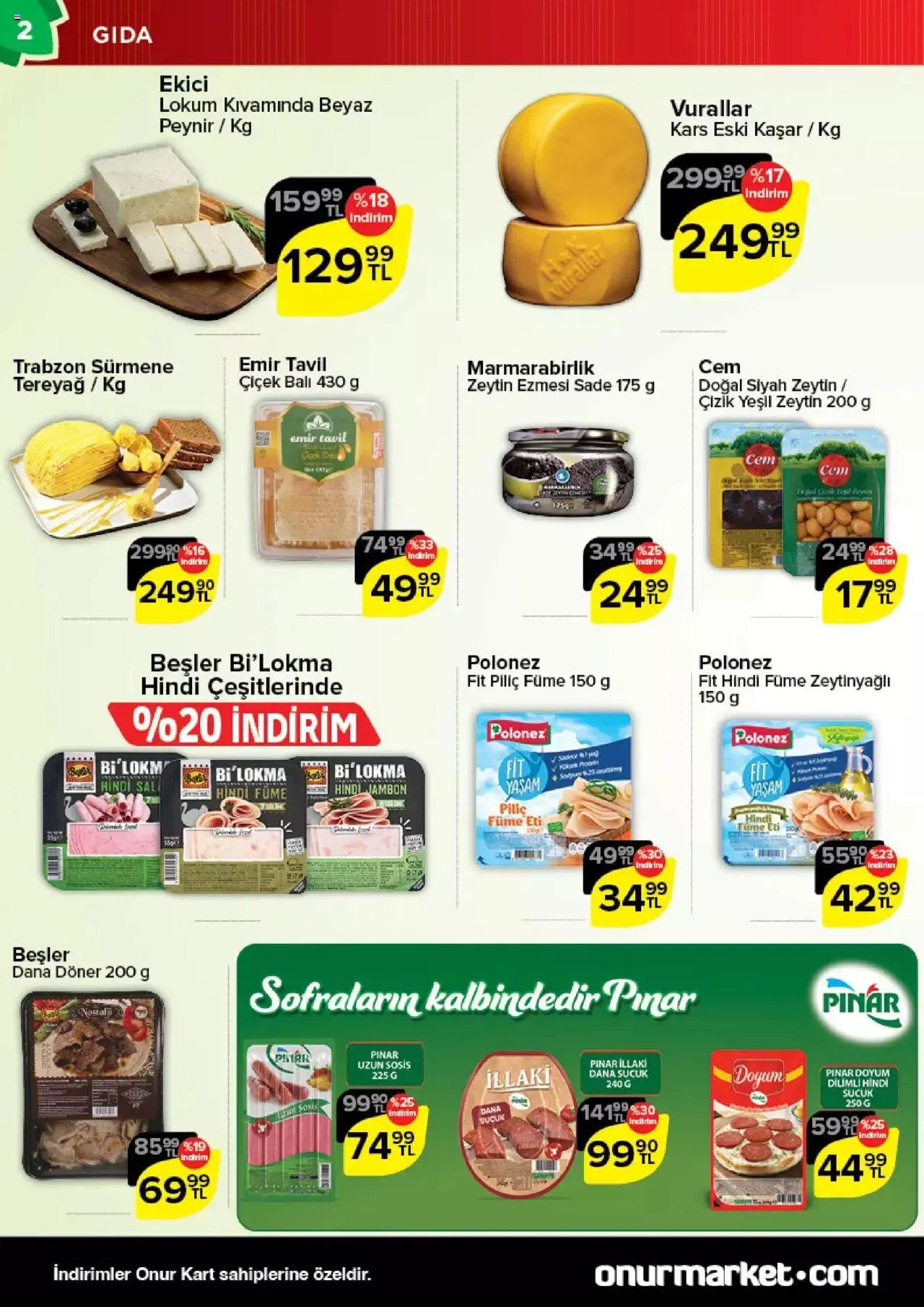 Katalog Onur Market Katalog 28 Eylül - 10 Ekim 2023 - aktüel Sayfa 2