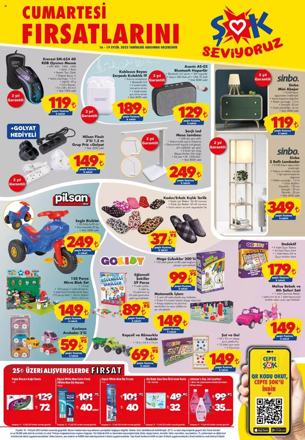 Katalog Şok Market Katalog - Haftasonu 16 Eylül - 19 Eylül 2023 - aktüel Sayfa 1