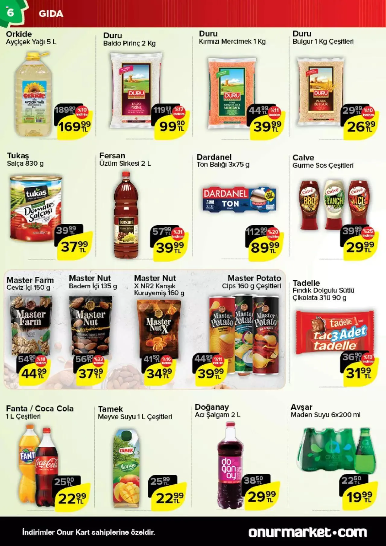 Katalog Onur Market Katalog 31 Ağustos - 12 Eylül 2023 - aktüel Sayfa 6