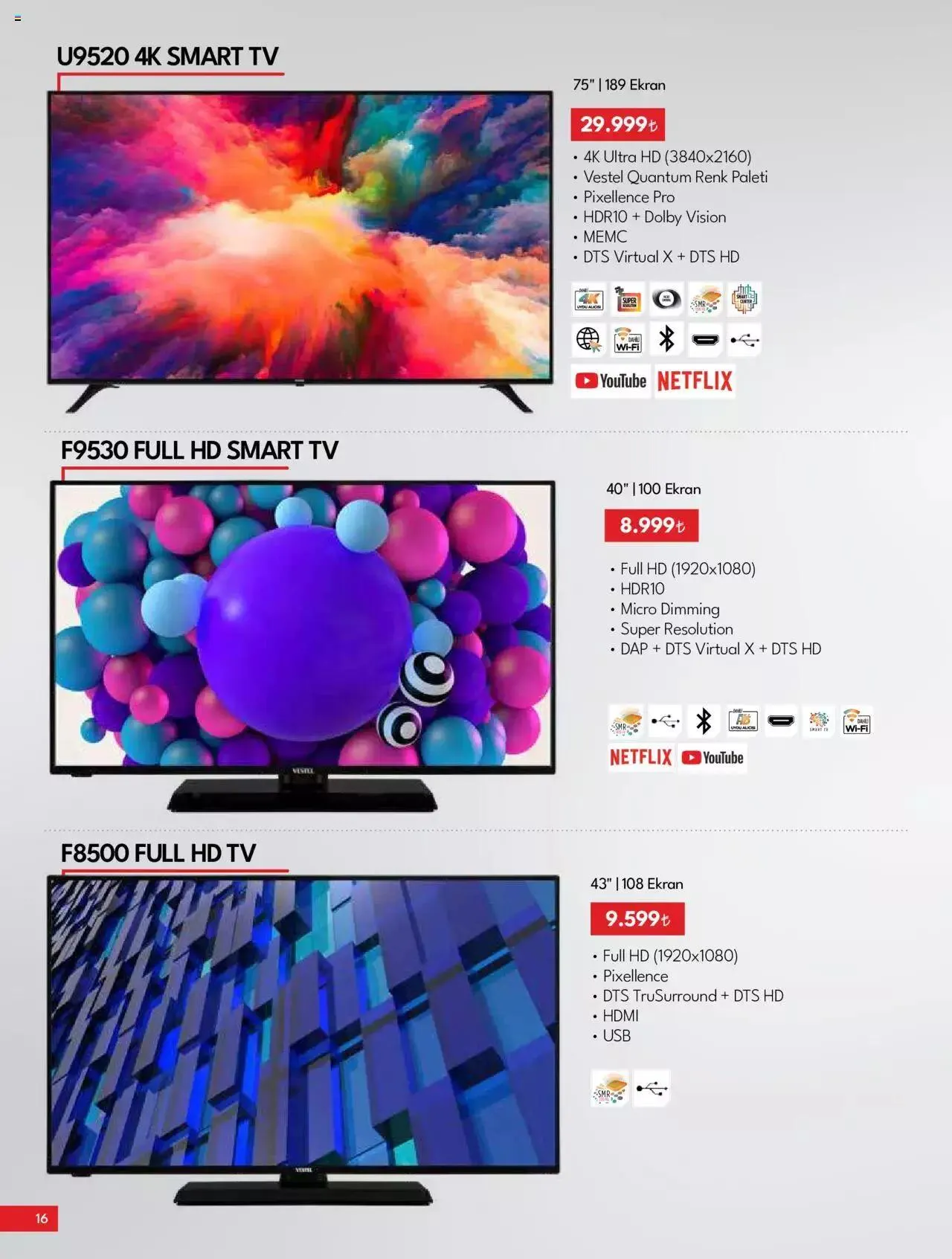 Katalog Vestel - Tüketici Elektroniği 1 Kasım - 15 Kasım 2023 - aktüel Sayfa 16