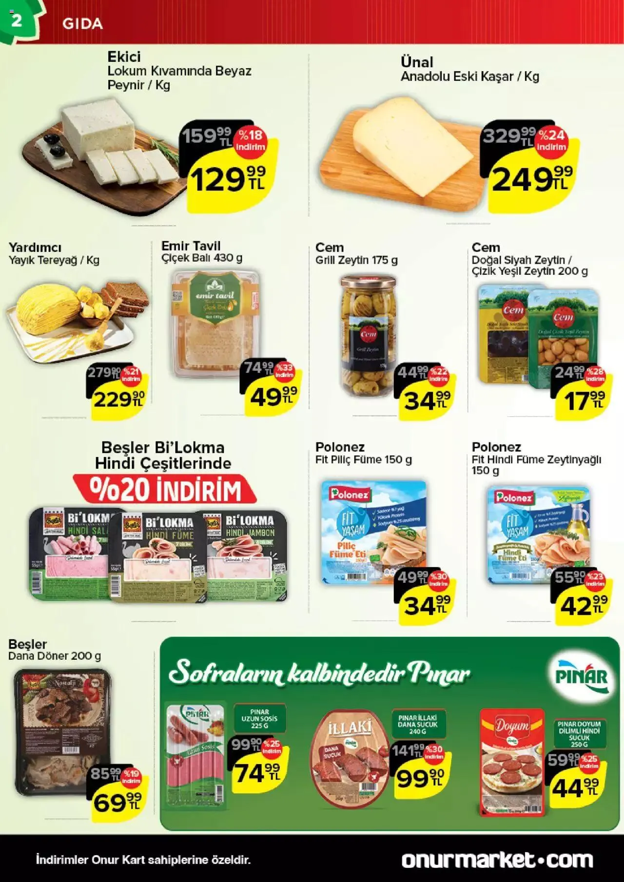 Katalog Onur Market Katalog 28 Eylül - 10 Ekim 2023 - aktüel Sayfa 2