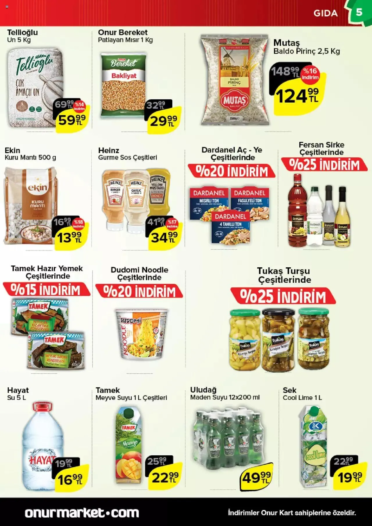 Katalog Onur Market Katalog 28 Eylül - 10 Ekim 2023 - aktüel Sayfa 5