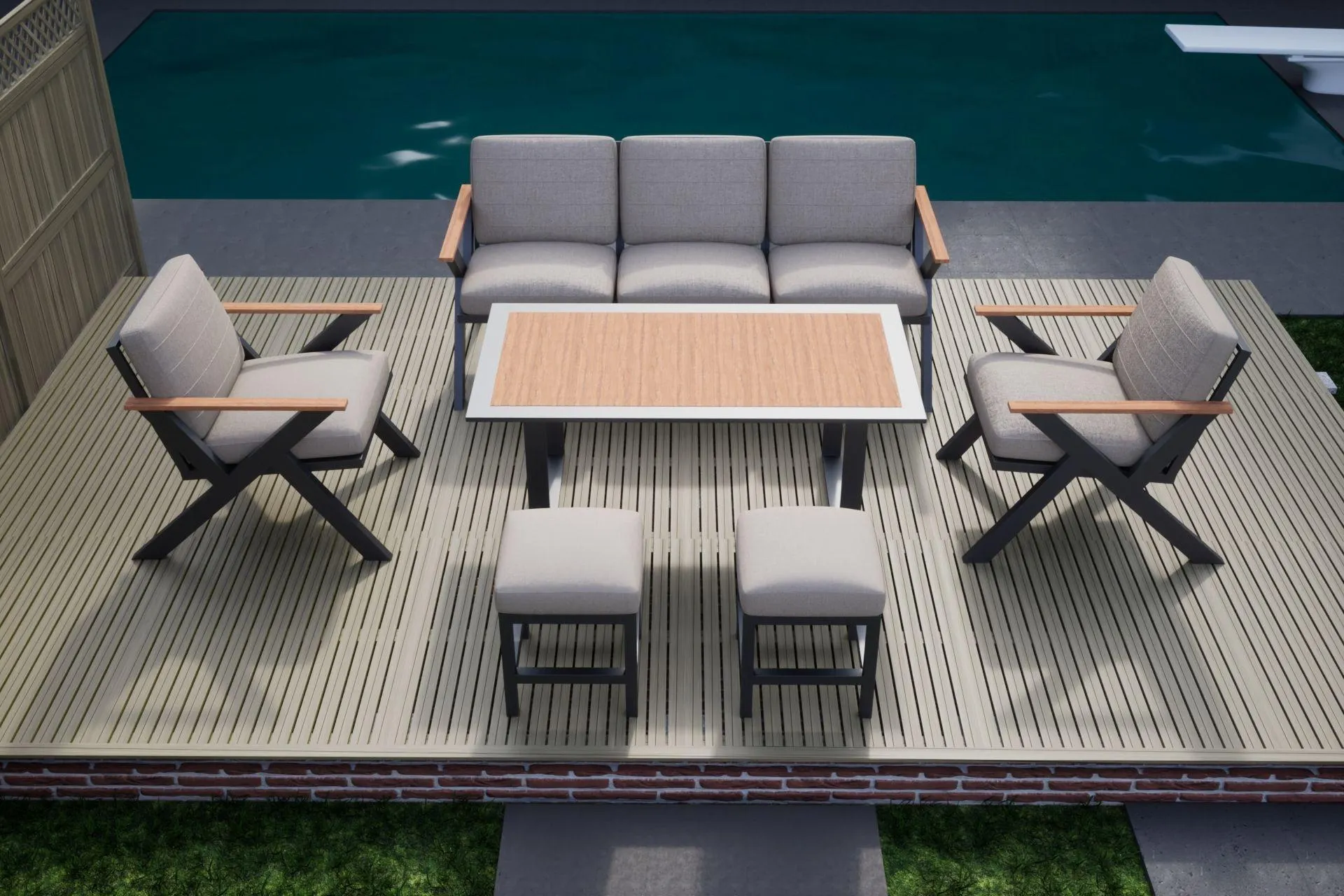 EXSA PREMİUM BAHÇE TAKIMI, KREM (HX2-130)