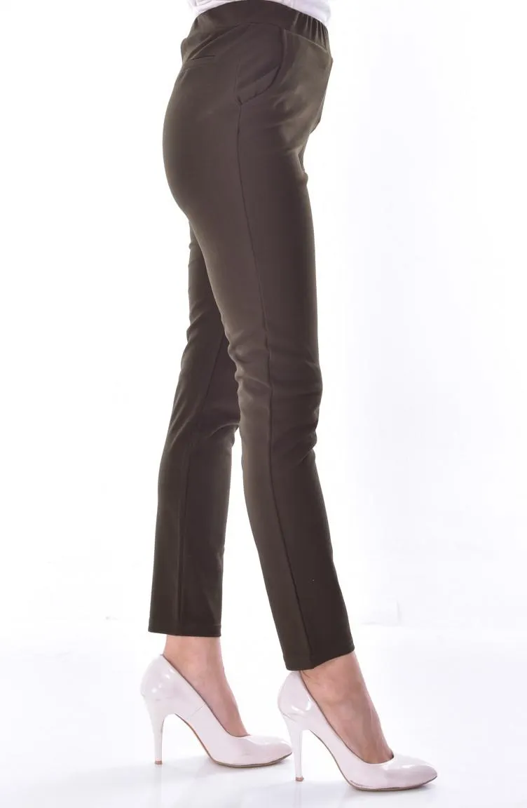 Waist Elastic Pants 1030-04 Khaki 1030-04