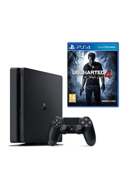 Playstation 4 Slim 500 GB Oyun Konsolu + Uncharted 4 PS4 Oyun (İthalatçı Garantili)