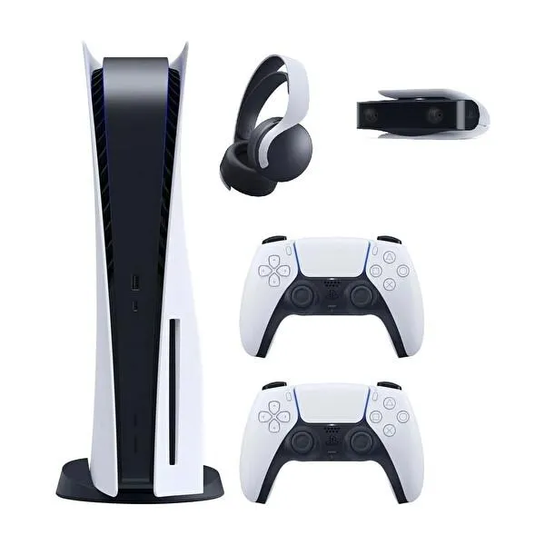 Sony Playstation 5 Diskli Oyun Konsolu + 2. Dualsense Kol + Pulse 3D Kulaklık + Kamera (İthalatçı Garantili)