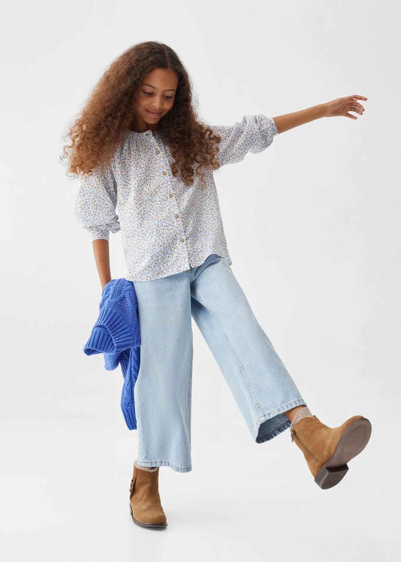 Çiçek desenli bluz