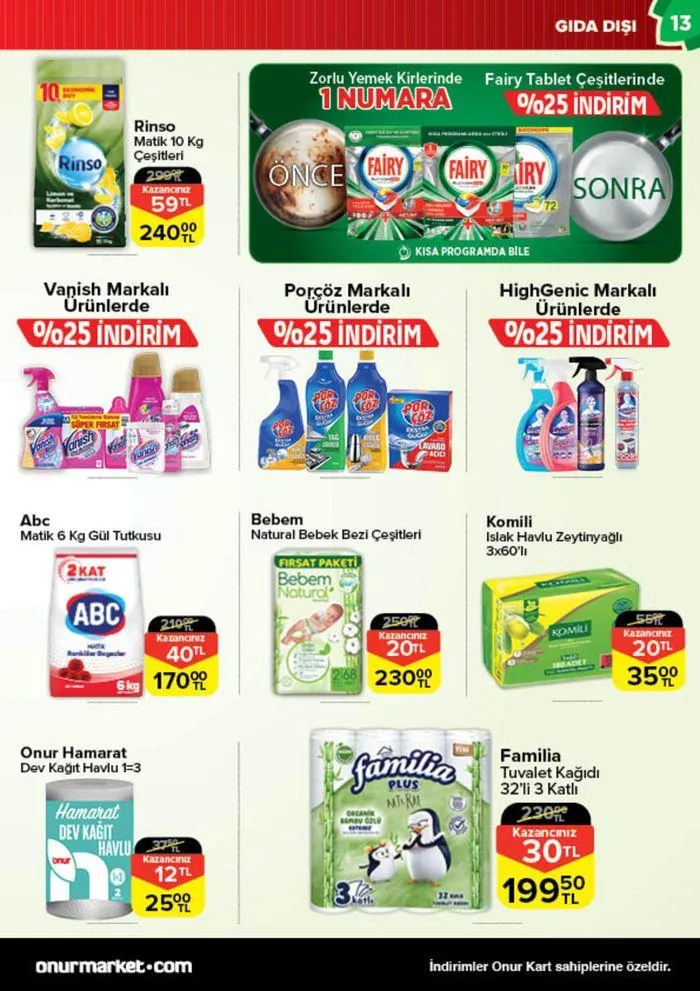 Katalog Onur Market Katalog 6 Haziran - 20 Haziran 2024 - aktüel Sayfa 13